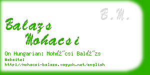 balazs mohacsi business card